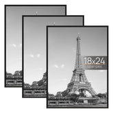 upsimples front view of black 18x24 frame showing clean edges and modern look