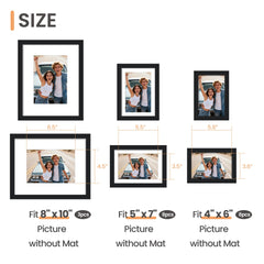 upsimples 8x10 black frame front view highlighting clean display
