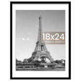 upsimples black 18x24 front view showing clean display and clear protection