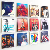 upsimples clear acrylic shelf front view showcasing floating vinyl benefit visibility