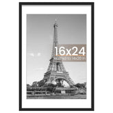upsimples black 16x24 frame front view showing clean border and clear cover benefit