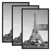 upsimples front view of black 12x18 frame showing clean display and modern look