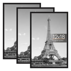 upsimples front view of black 12x18 frame showing clean display and modern look