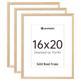 upsimples front view showing solid wood frame and clean profile for cohesive displays