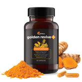 UpWellness bottle front packaging showing Golden Revive benefits and branding