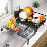 Urackify front view of 1-tier black rack showing organized drying benefit