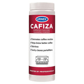 Urnex Cafiza front packaging showing product and weight benefit clarity