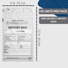 US PACK SMART single 9x12 deposit bag front view concealing contents for privacy