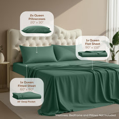 Utopia Bedding flat sheet spread on bed for full coverage