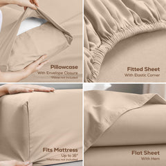 Utopia Bedding flat sheet laid out to show generous coverage benefit