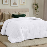 Utopia Bedding front view of Twin XL comforter showing clean white finish and coverage benefit