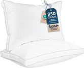 Utopia Bedding front view of two standard pillows showing plush comfort