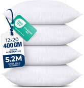Utopia Bedding front packaging showing four 12x20 inserts, quick styling benefit