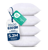 Utopia Bedding front view pack of four pillows showing uniform shape and fullness