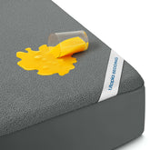 Utopia Bedding front view of Twin XL protector showing fit and packaging benefit protection