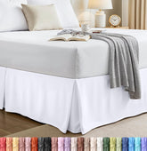 Utopia Bedding full bed skirt front view showing tailored pleats and neat finish