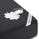 Utopia Bedding protector front view showing full queen coverage and quick protection