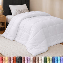 Utopia Bedding front view of twin comforter showing full coverage and neat finish