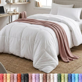 Utopia Bedding front view of Twin XL duvet insert showing clean drape and fit