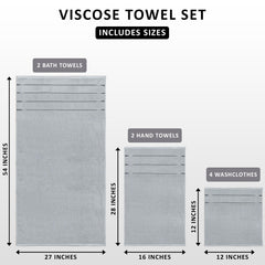 Utopia Towels close-up of viscose stripe texture showing soft sheen and durable weave