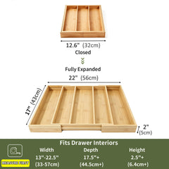 Utoplike bamboo organizer close-up of polished bamboo grain protecting utensils