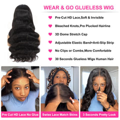 Uveous body wave hair texture close-up for soft bounce and minimal tangling
