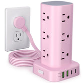 UWIWUTEI front view tower showing outlets and USB ports for organized charging