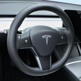 Uxcer front view on wheel showing clean fit and refined look for interior upgrade