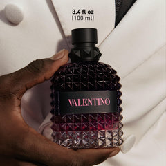 Valentino cap and neck detail emphasizing quality finish benefit