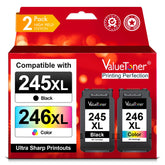 Valuetoner front packaging showing both 245XL and 246XL cartridges and compatibility