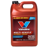 Valvoline front label showing universal coolant benefits and ready-to-use convenience