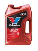 Valvoline MaxLife 5W-30 front label showing product benefits and protection