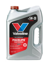 Valvoline MaxLife front label showing product and benefits