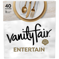 Vanity Fair folded napkin close-up showing neat edges and ready-to-serve presentation