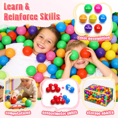 Vanland balls inside a play tent showing vibrant colors and sensory play benefits