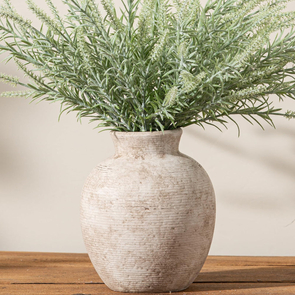 Vanselia front view on table showing rustic charm and balanced scale