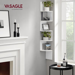 VASAGLE side profile highlighting slim 7.9-inch depth to save floor space