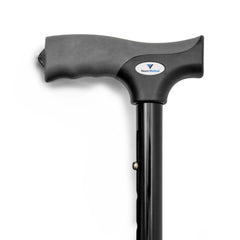 Vaunn folded cane in pouch illustrating compact portability and travel ease