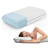 Vaverto front view of pillow packaging showing product and benefits