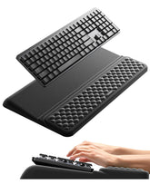 Vaydeer front view showing the combined keyboard stand and wrist rest for stable typing