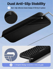 Vaydeer pads placed together under keyboard showing improved typing comfort benefit