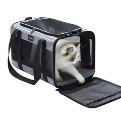 Vceoa front view showing breathable mesh and secure zippers for safe travel