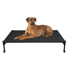 Veehoo front view of large elevated dog bed showing generous sleeping area