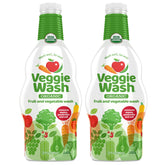 Veggie Wash pouch front view showing organic certification and refill benefit