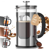 Veken front view showing glass carafe and stainless details for durable brewing