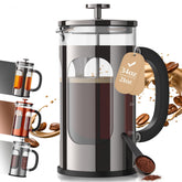 Veken front view showing full French press and packaging, highlights clean design and gift appeal