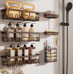 Veken large basket front view showing organized bottles and easy access