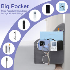Vekkia wedge installed in gap with pillow, prevents items falling