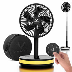 VENTY front view with case showing portability and storage benefit