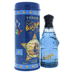 Versace Blue Jeans spray action demonstrating easy application and fresh lift